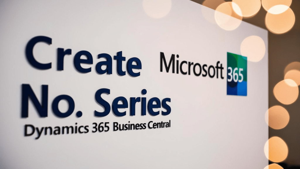 Create No. Series in Dynamics 365
